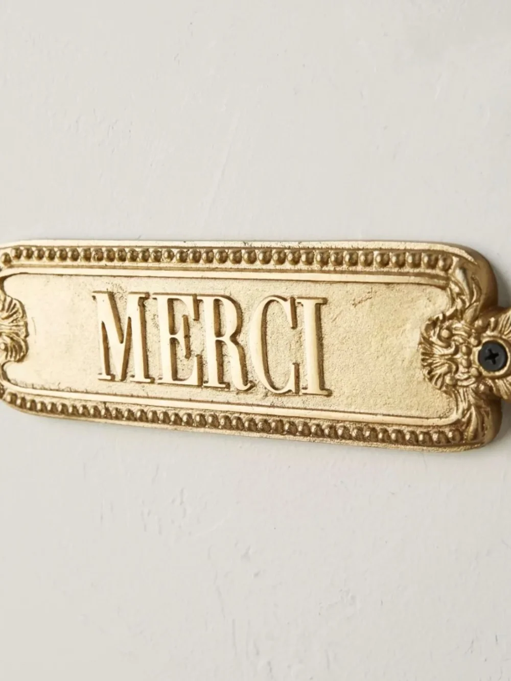 Merci French Word Cottage Metal Sign - Picture 2 of 3